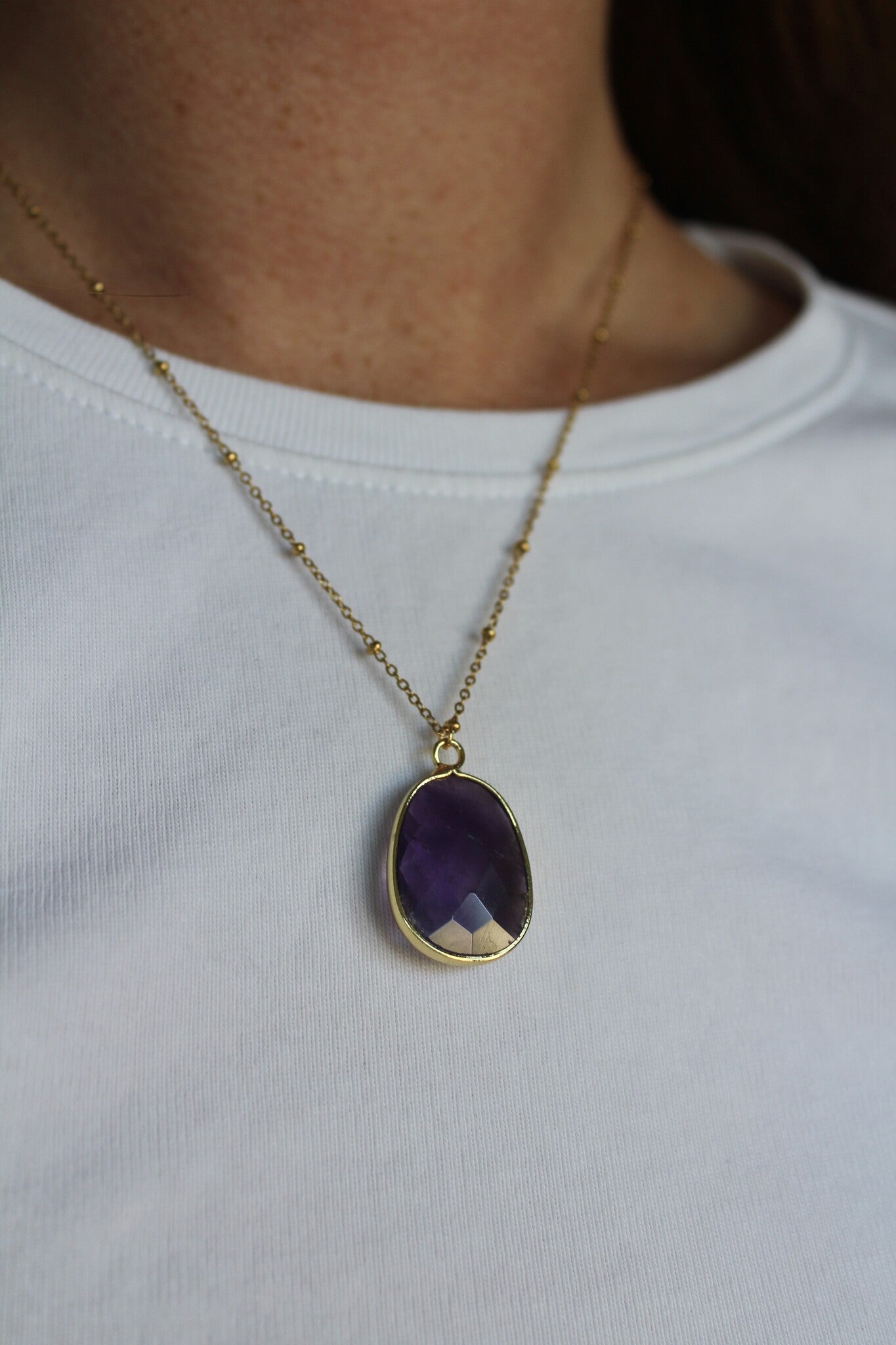 Edita - Collier - Pierre naturelle - Acier inoxydable