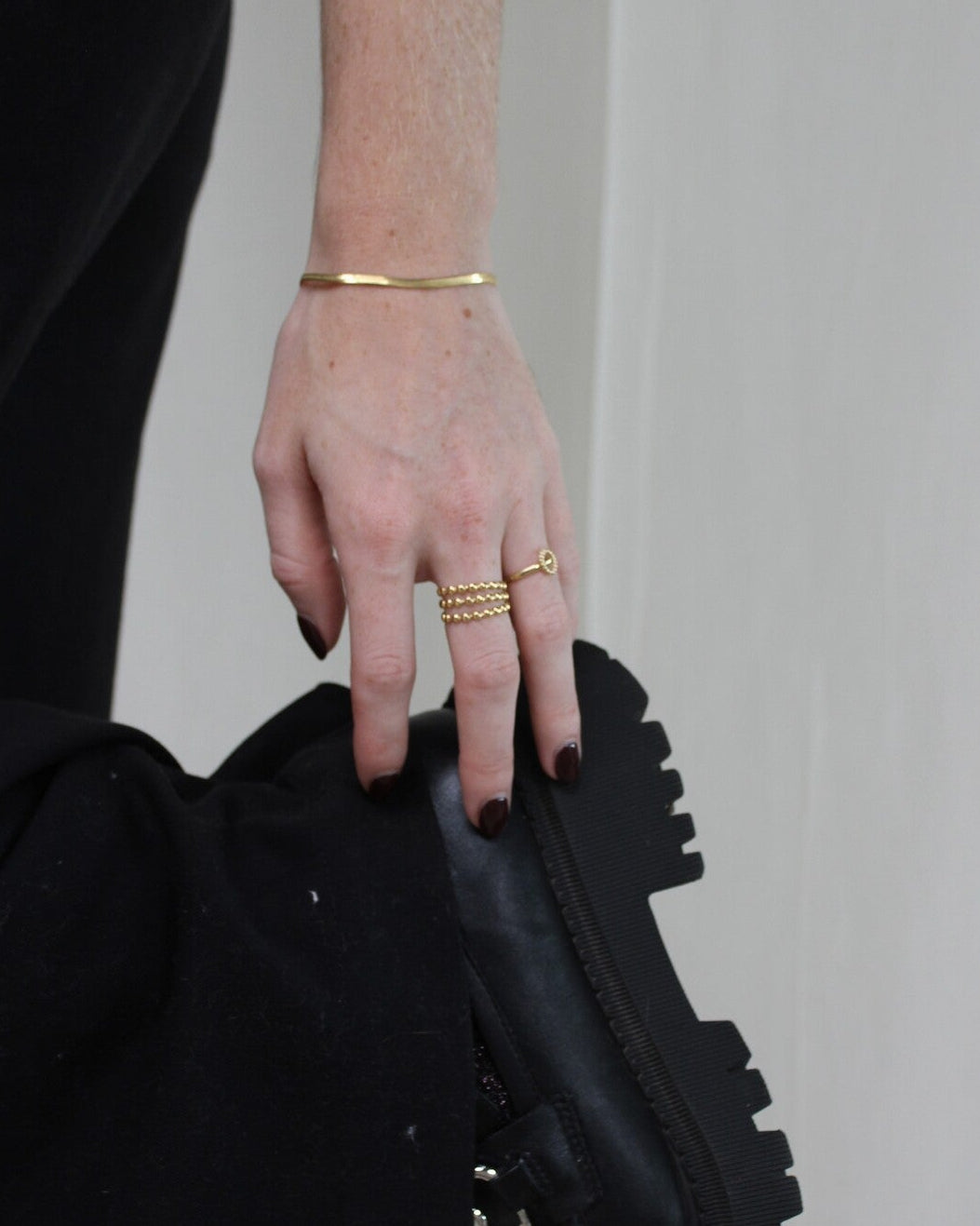 Dotted  - Ring - 3 Schichten - Edelstahl - Einstellbar