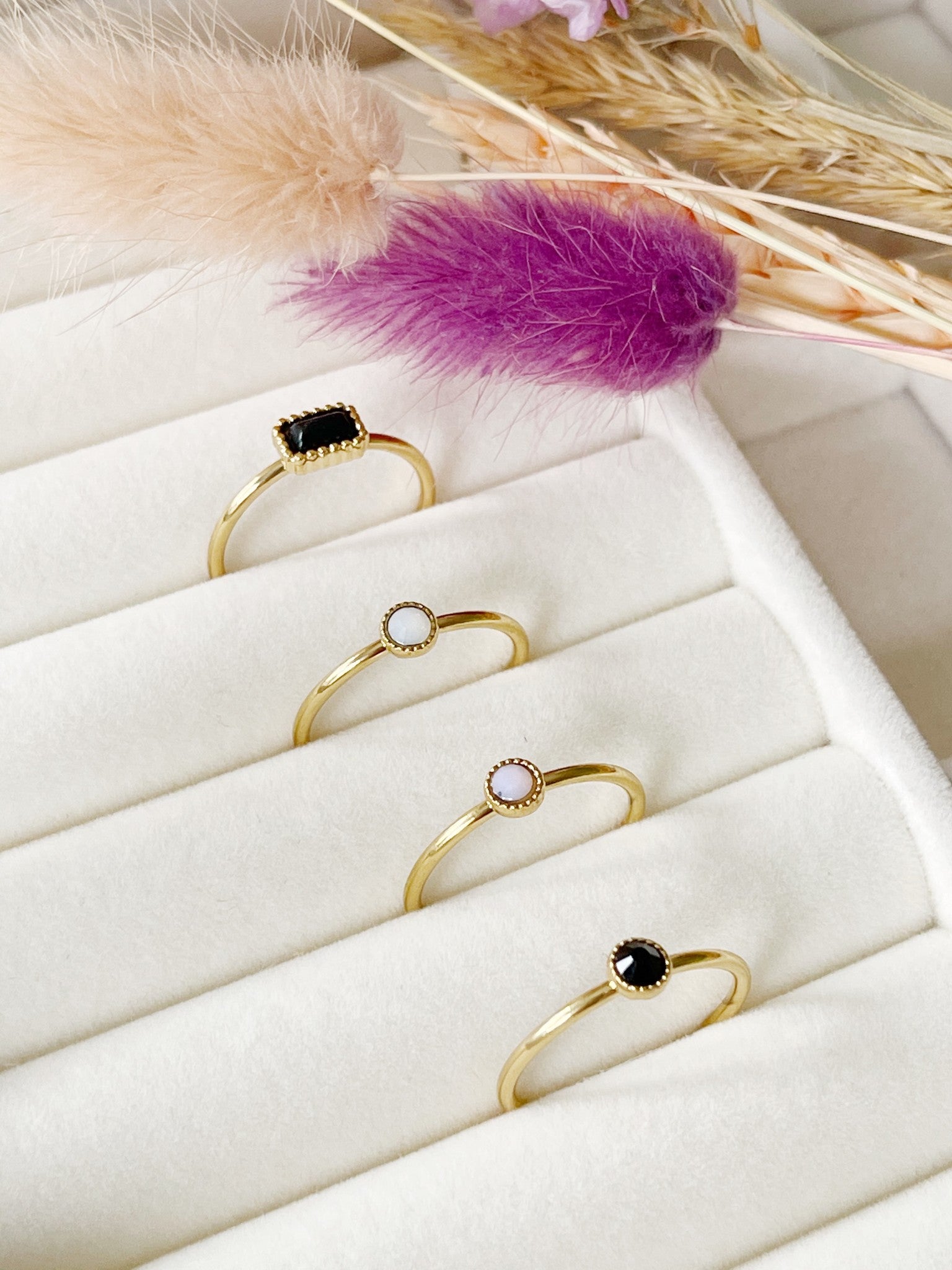 Strass - Anillo - Acero inoxidable - Ajustable