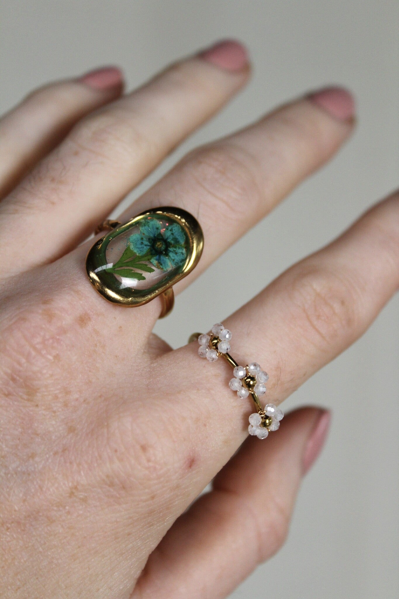 Camelia- Ring - Stainless Steel - Adjustable