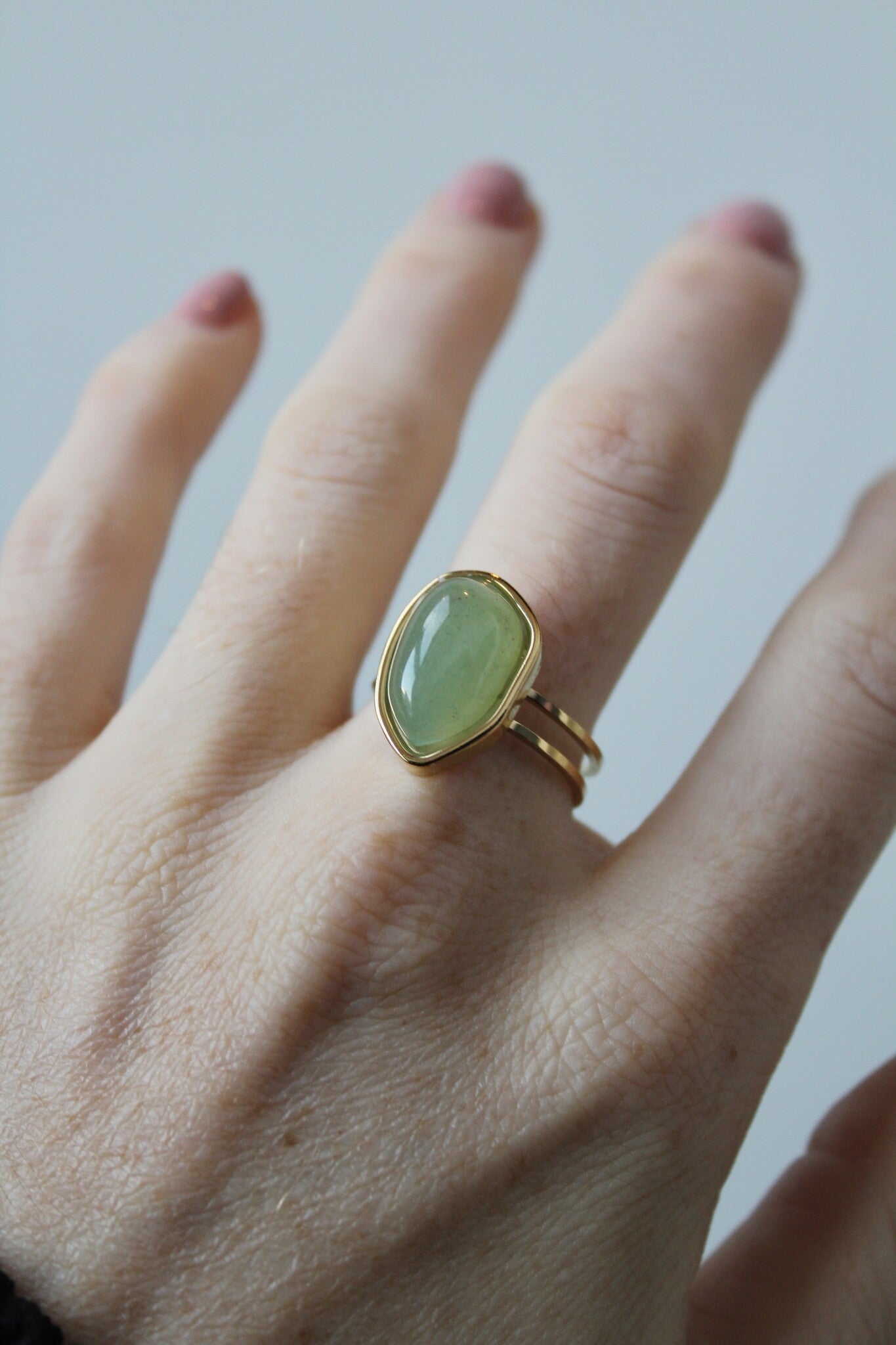 Doloris - Bague - Pierre naturelle - Acier inoxydable - Ajustable