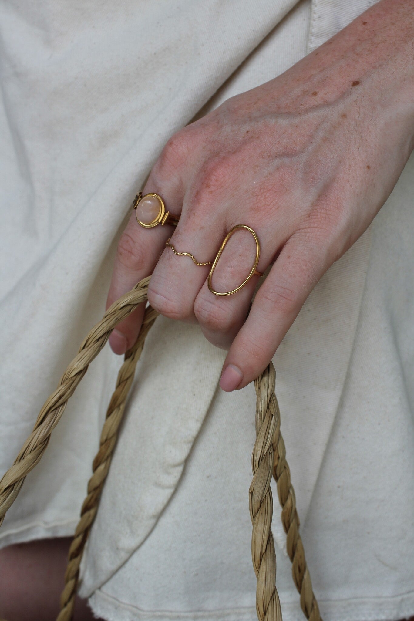 Thin Wave - Bague - Acier inoxydable - Ajustable