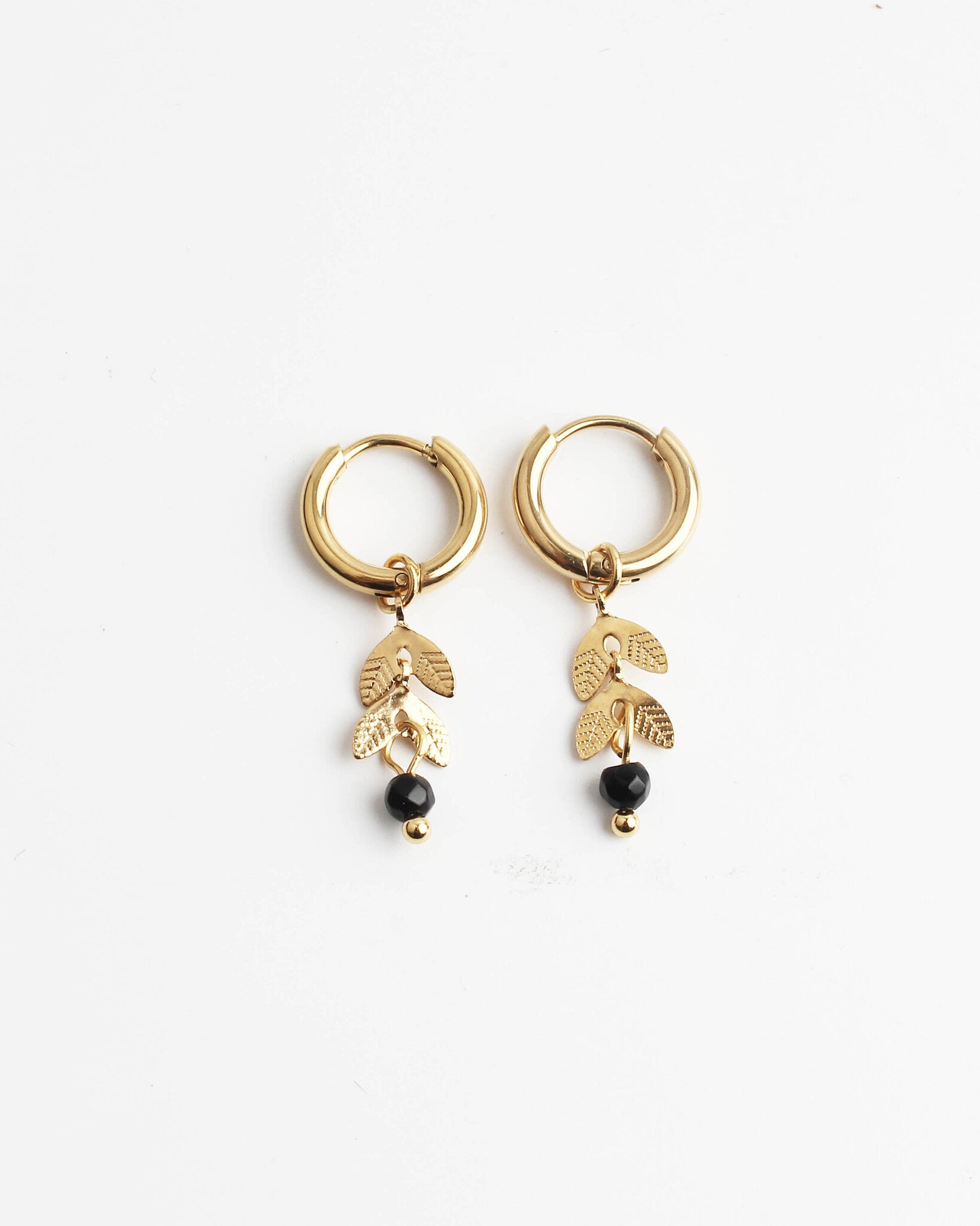 Stone Leaf - Ohrringe - Naturstein - Edelstahl