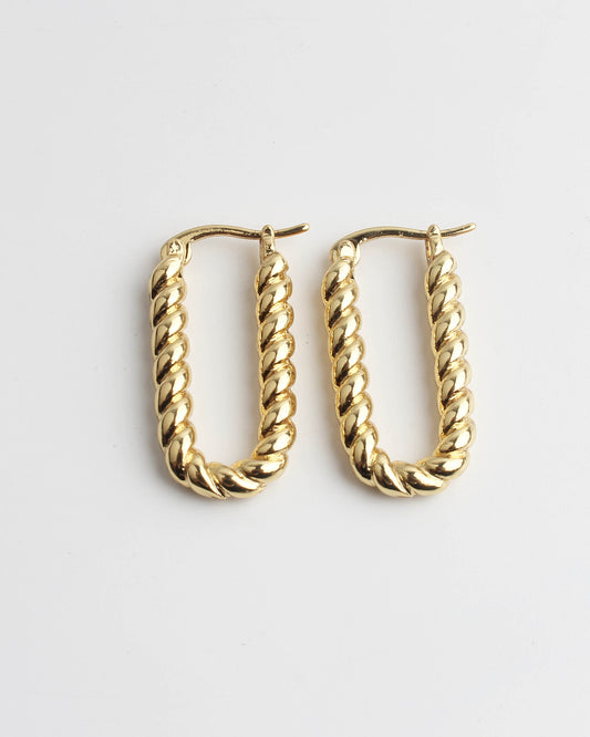 Gedrehtes Quadrat - Ohrringe - Edelstahl