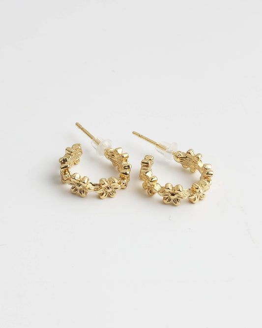 Little Daisy Hoops - Pendientes - Chapado