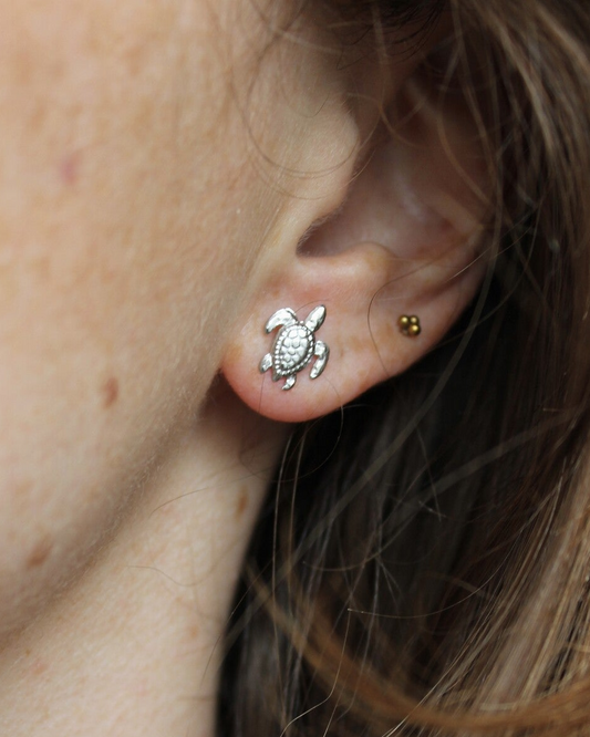 Tartaruga  Stud - Orecchini - Acciaio inossidabile