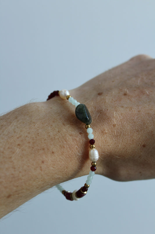 Katara - Bracelet - Pierre naturelle - Acier inoxydable