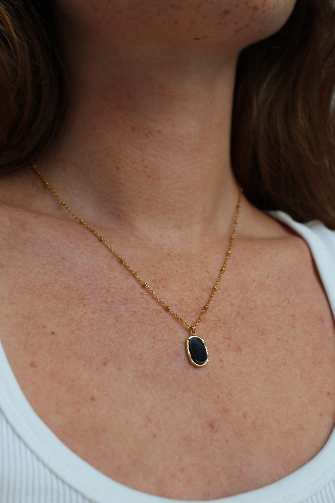 Evelyn - Collar - Piedra natural - Acero inoxidable