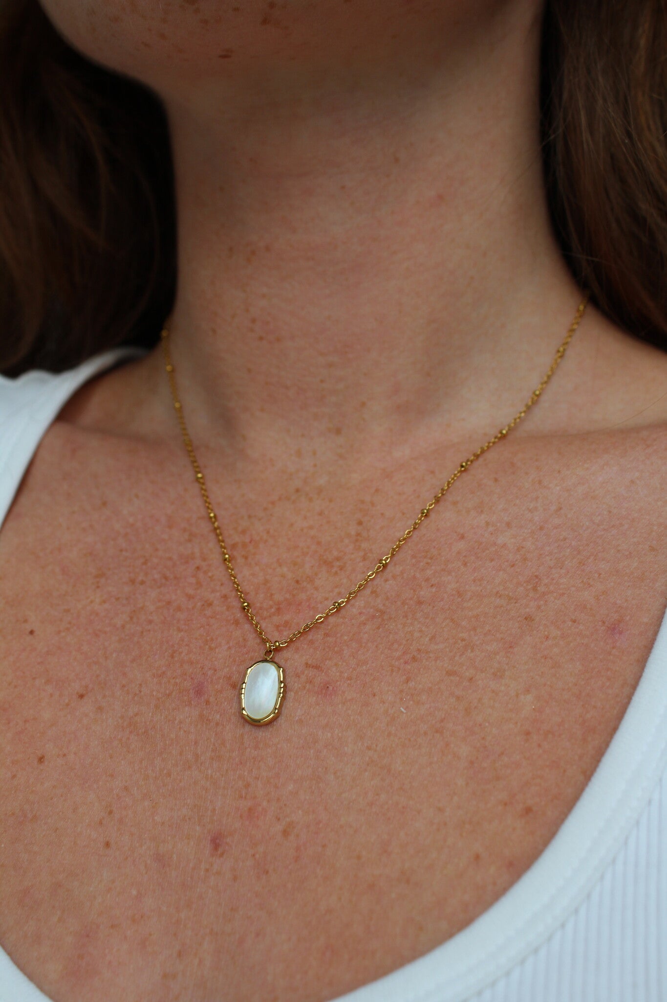 Evelyn - Collar - Piedra natural - Acero inoxidable