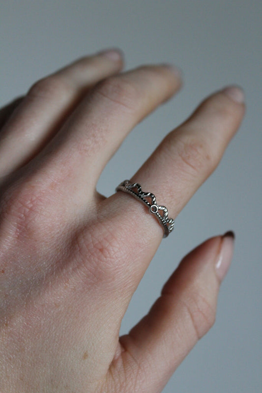 Noor - Bague - Acier inoxydable - Ajustable