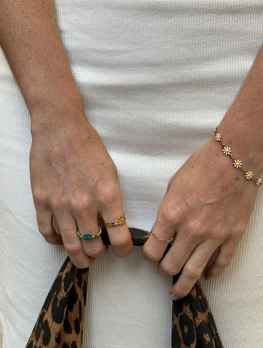 Thin Wave - Bague - Acier inoxydable - Ajustable