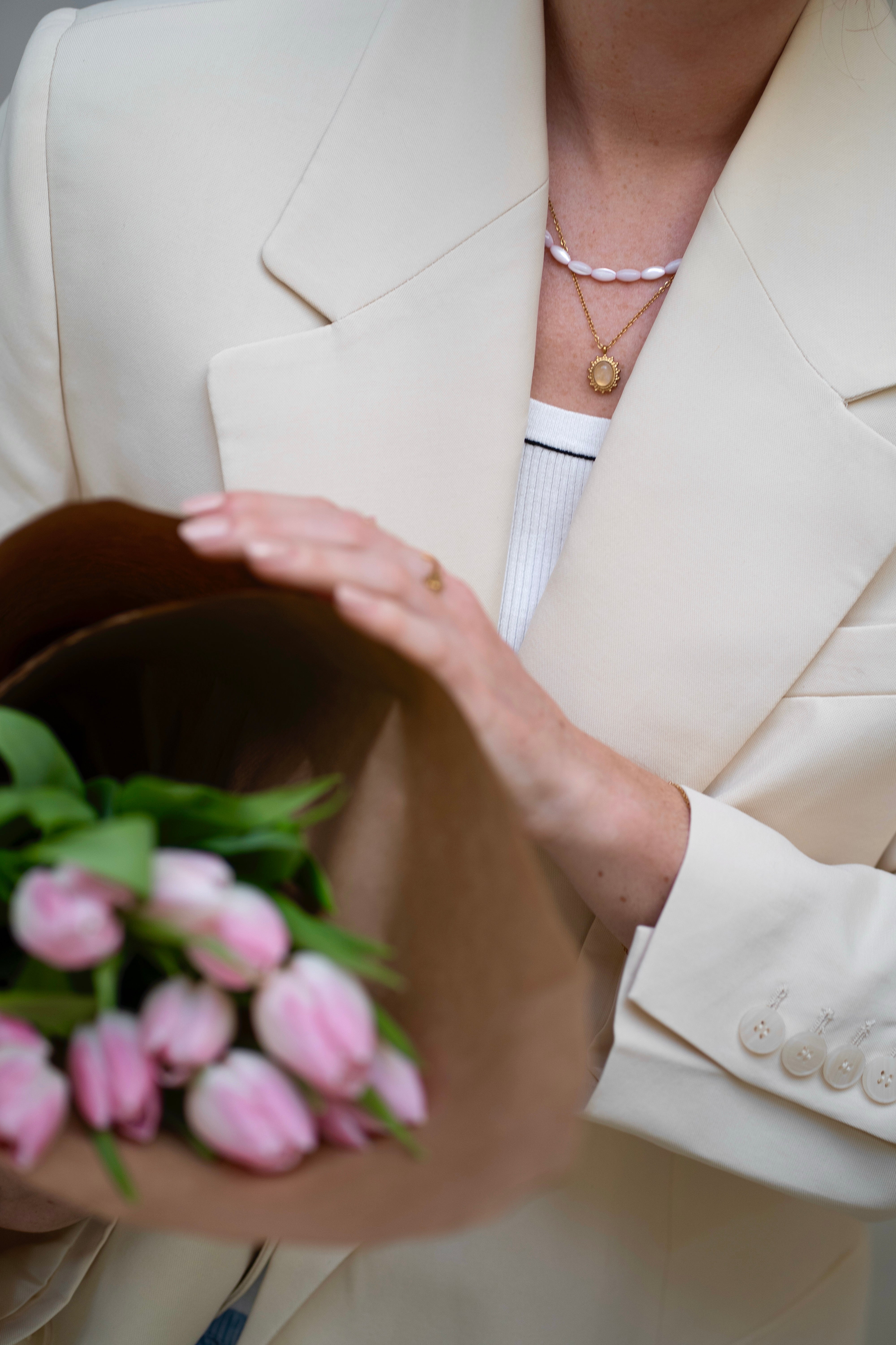 Jolie - Halskette - Naturstein - Edelstahl