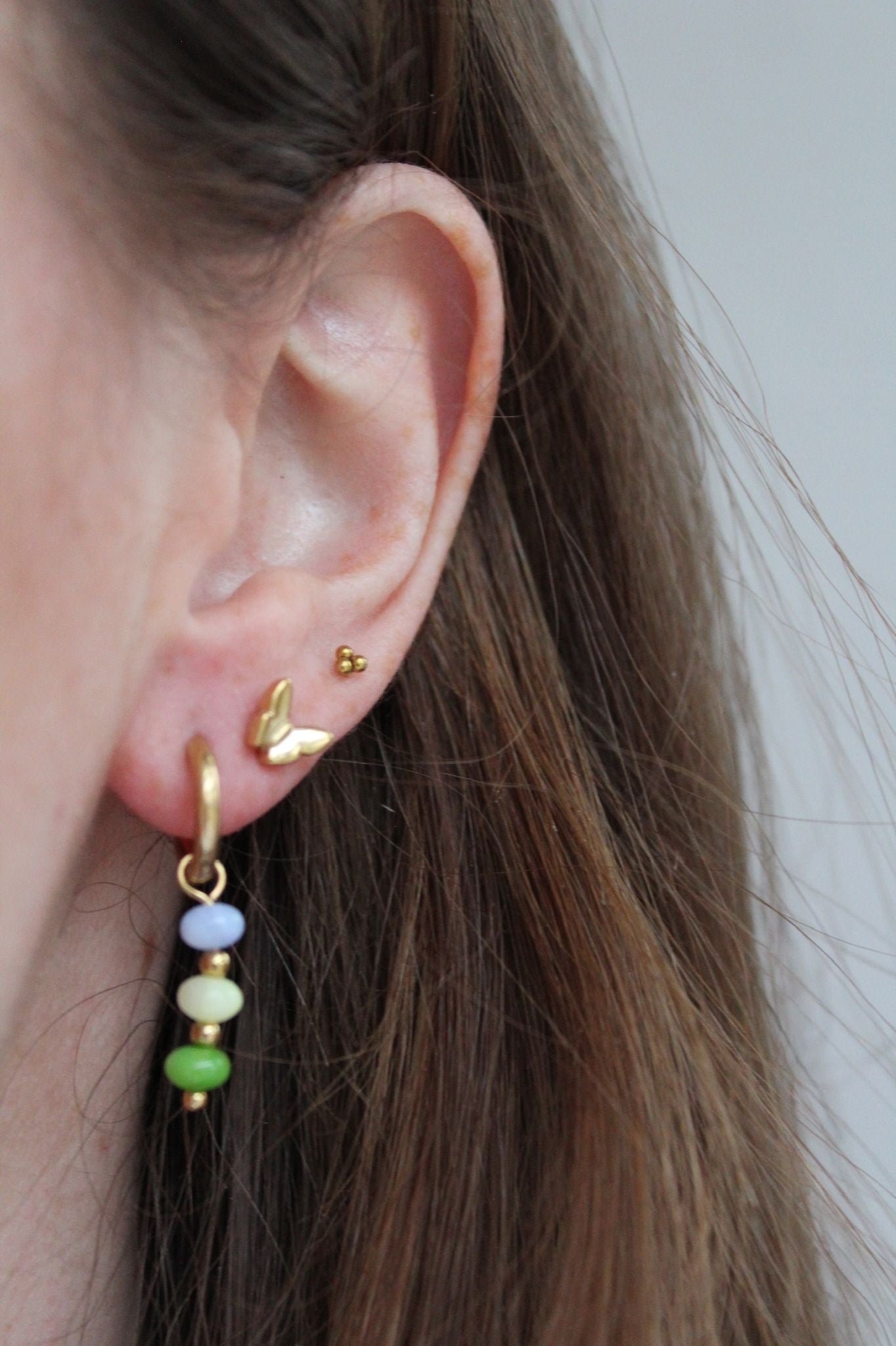 Butterfly - Studs - Pendientes - Acero inoxidable