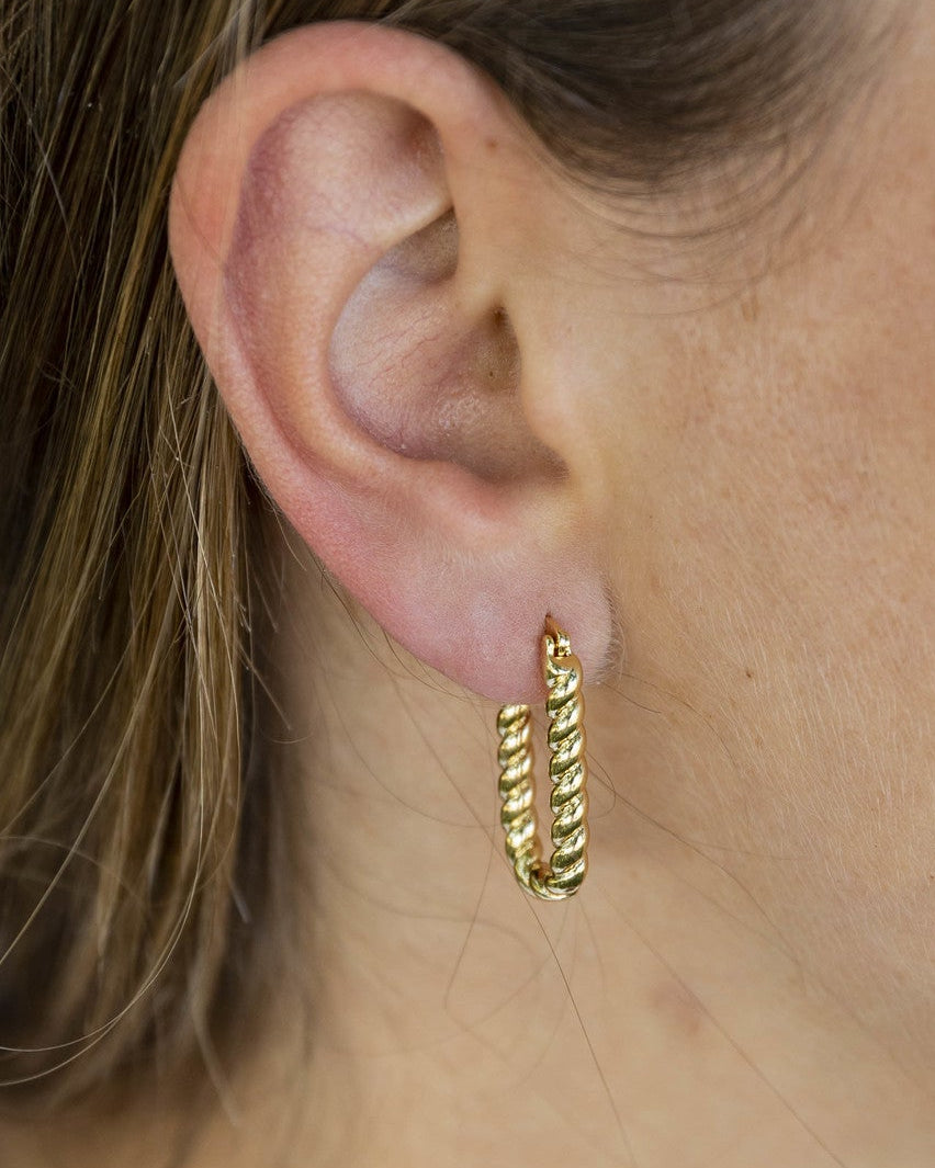 Gedrehtes Quadrat - Ohrringe - Edelstahl